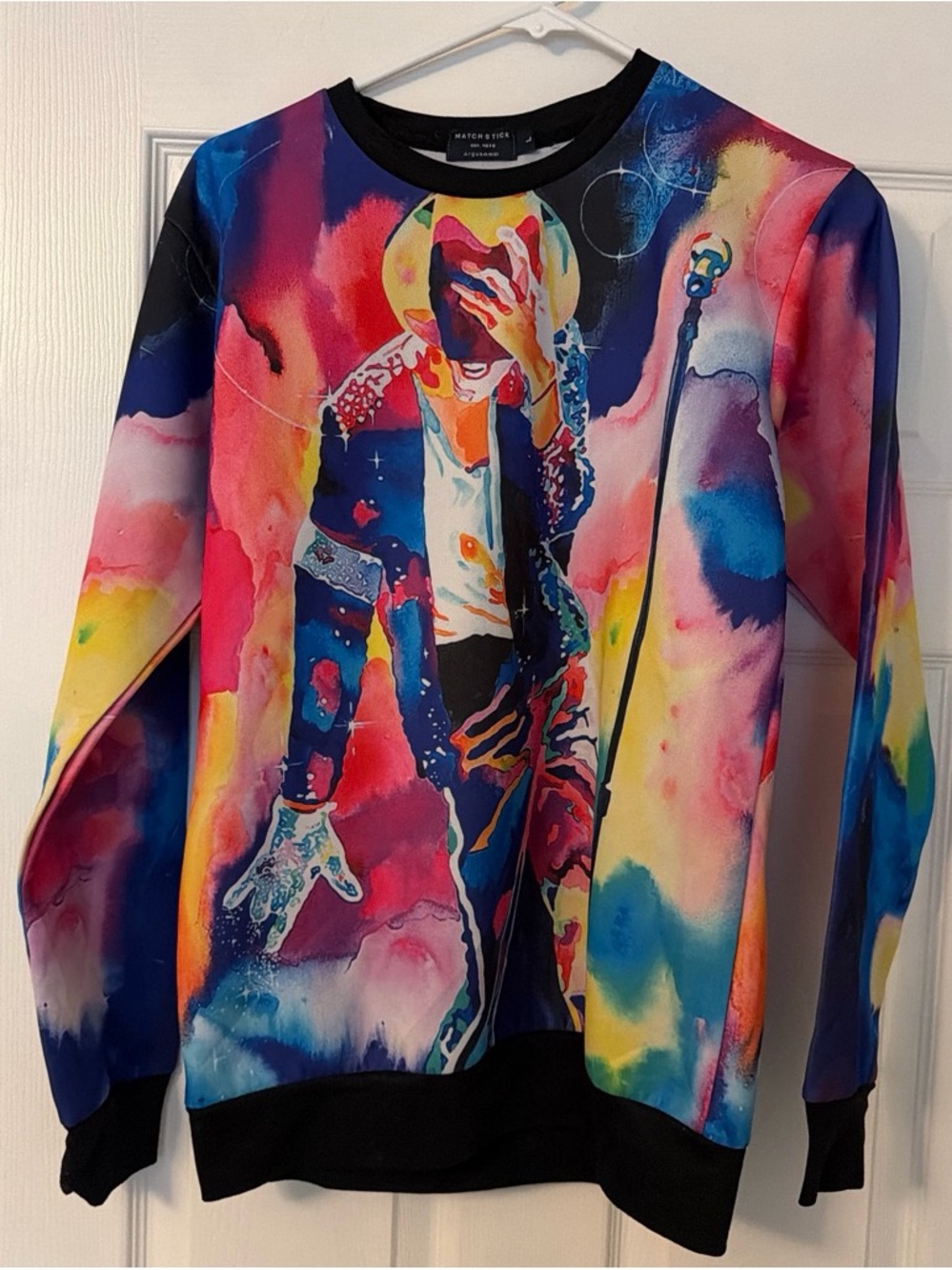 Matchstick Michael Jackson colorful Graphic Sweatshirt